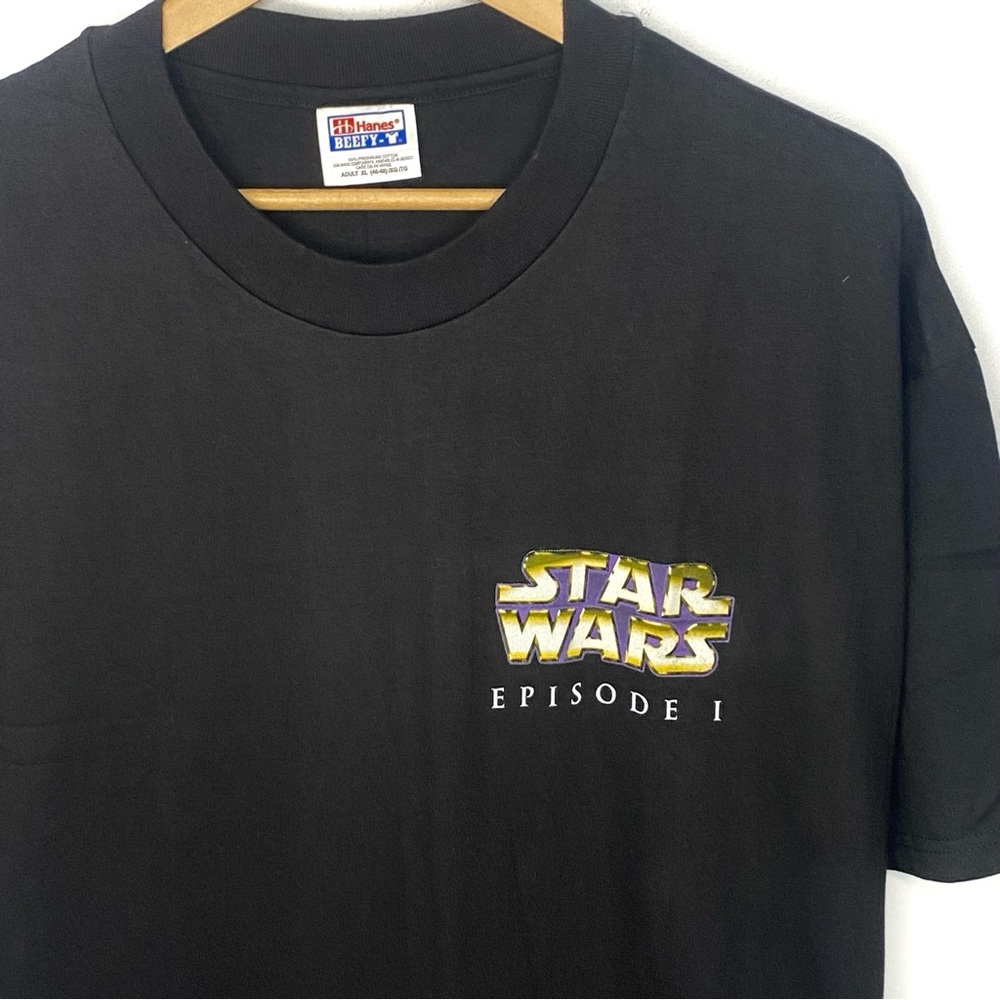 Vintage 1999 Star Wars Episode One Yoda Read You Will Black Double Sided T Shirt - Picture 4 of 9